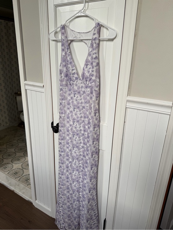 Beginning Boutique Dresses & Skirts - Beginning Boutique Lavender Floral Racerback Maxi Dress